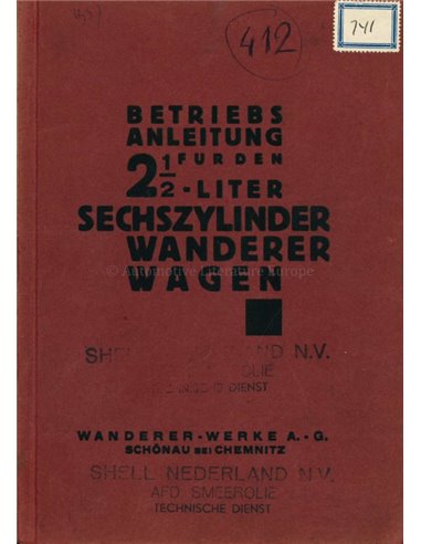 1931 WANDERER OWNERS MANUAL GERMAN