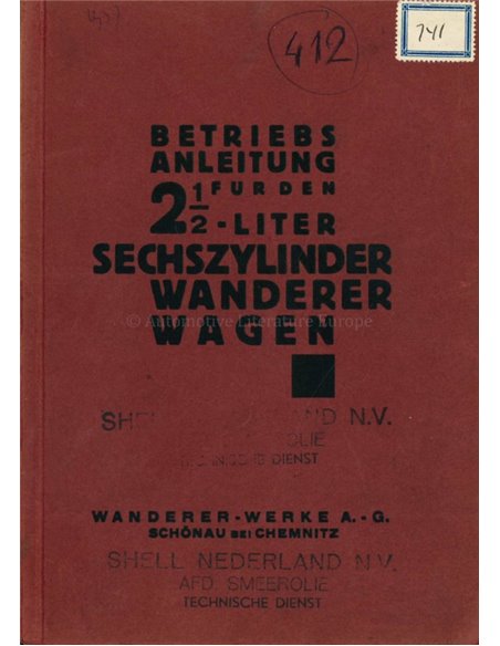 1931 WANDERER BETRIEBSANLEITUNG DEUTSCH