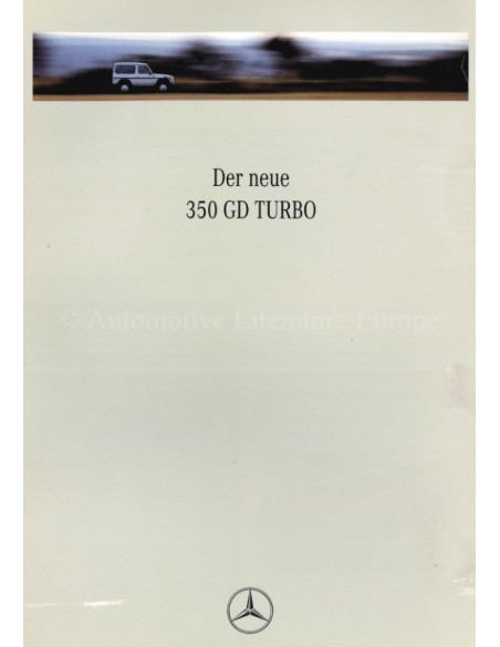 1991 MERCEDES BENZ G KLASSE BROCHURE DUITS