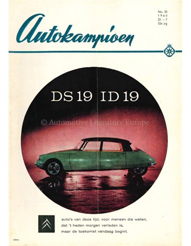 1960 AUTOKAMPIOEN MAGAZIN 30 NIEDERLÄNDISCH