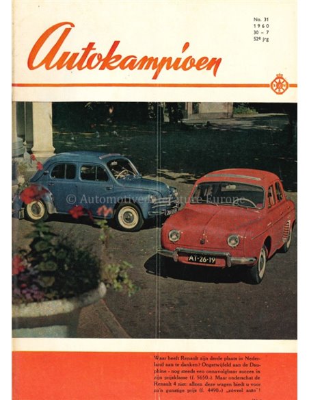 1960 AUTOKAMPIOEN MAGAZIN 31 NIEDERLÄNDISCH