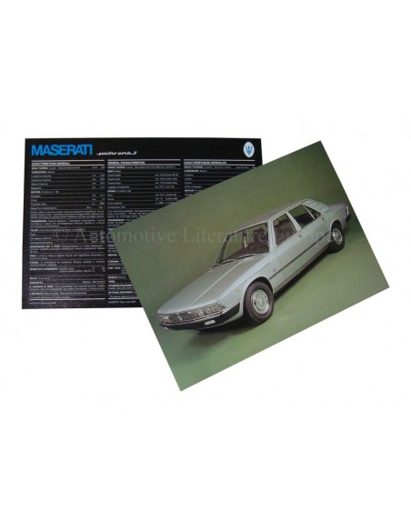 1974 MASERATI QUATTROPORTE II BROCHURE 'SCHAARS'