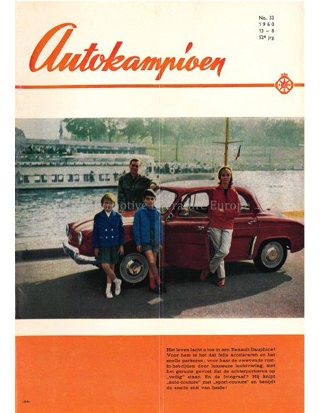 1960 AUTOKAMPIOEN MAGAZIN 33 NIEDERLÄNDISCH