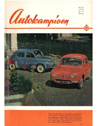 1960 AUTOKAMPIOEN MAGAZIN 35 NIEDERLÄNDISCH