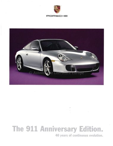 2004 PORSCHE 911 CARRERA 40 JAHRE PROSPEKT ENGLISCH (USA)