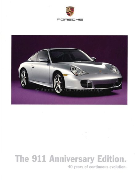 2004 PORSCHE 911 CARRERA 40 JAAR BROCHURE ENGELS (USA)