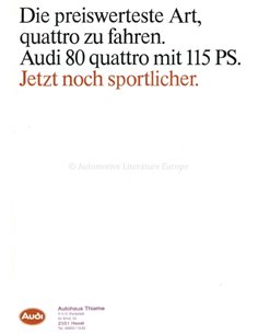 1983 AUDI 80 QUATTRO PROSPEKT DEUTSCH