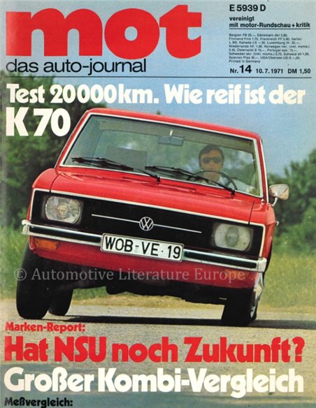 1971 MOT MAGAZINE 14 GERMAN