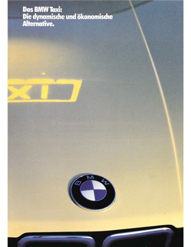 1985 BMW TAXI BROCHURE DUITS