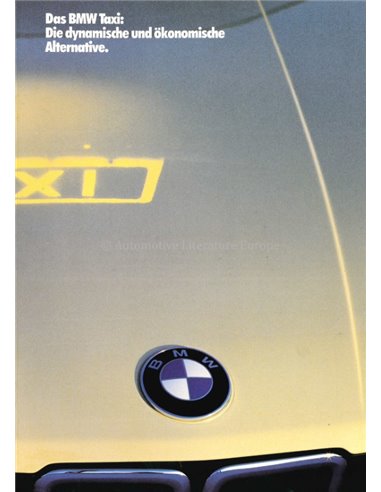 1985 BMW TAXI BROCHURE GERMAN