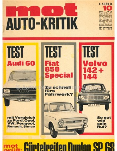 1968 MOT MAGAZINE 10 GERMAN