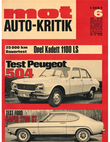 1969 MOT MAGAZINE 6 GERMAN