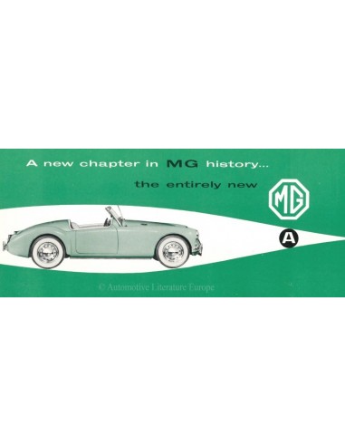 1956 MG MGA BROCHURE ENGLISH