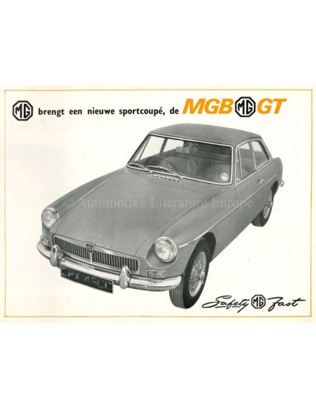 1966 MG MGB GT PROSPEKT NIEDERLÄNDISCH