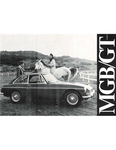 1968 MG MGB GT BROCHURE ENGLISH
