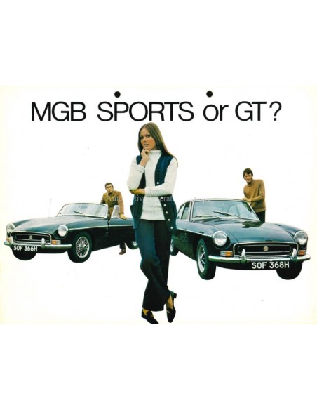 1970 MG MGB GT BROCHURE ENGELS