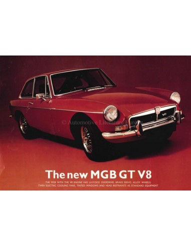 1973 MG MGB GT V8 LEAFLET ENGELS