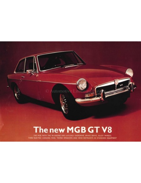 1973 MG MGB GT V8 LEAFLET ENGLISH