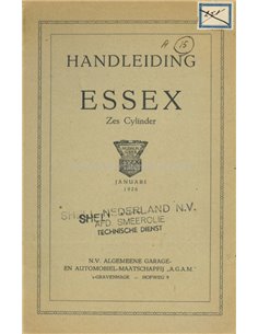 1926 ESSEX OWNERS MANUAL DUTCH