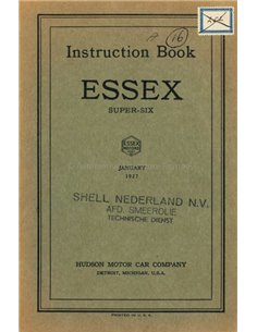 1927 ESSEX SUPER SIX BETRIEBSANLEITUNG ENGLISCH