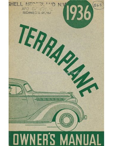 1936 TERRAPLANE INSTRUCTIEBOEKJE ENGELS