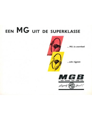 1962 MG MGB GT BROCHURE DUTCH