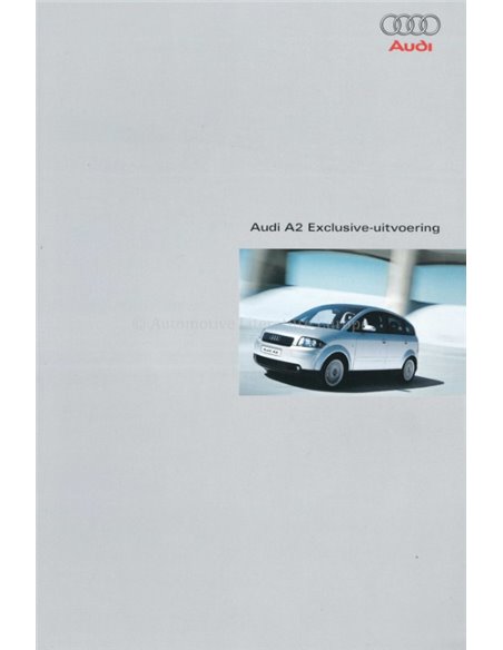 2000 AUDI A2 BROCHURE NEDERLANDS