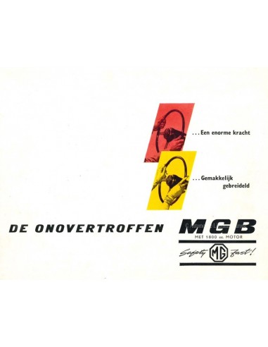 1962 MG MGB GT BROCHURE NEDERLANDS