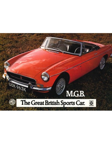 1972 MG MGB BROCHURE DUTCH