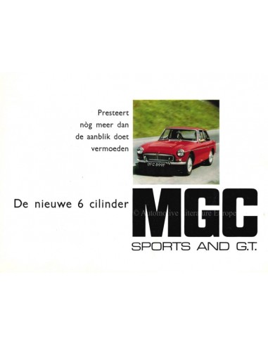 1971 MG MGC GT PROSPEKT NIEDERLÄNDISCH