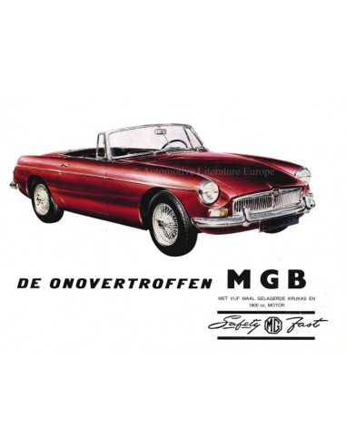 1967 MG MGB BROCHURE NEDERLANDS