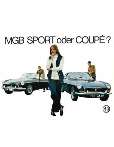 1969 MG MGB GT BROCHURE DUITS