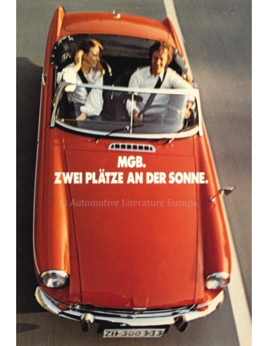 196? MG MGB GT PROSPEKT DEUTSCH