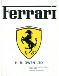 1975 FERRARI HR OWEN BROCHURE ENGELS