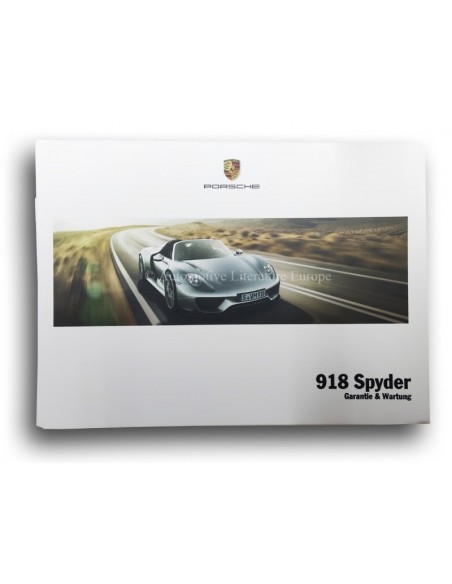 2015 PORSCHE 918 SPYDER BORDMAPPE DEUTSCH