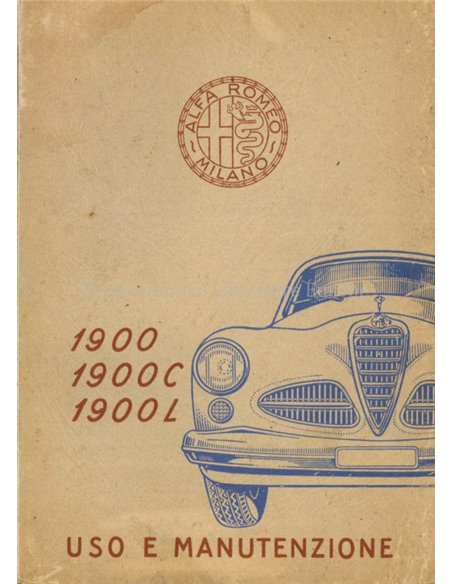 1952 ALFA ROMEO 1900 OWNERS MANUAL ITALIAN