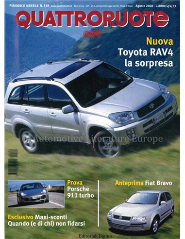 2000 QUATTRORUOTE MAGAZINE 538 ITALIAANS