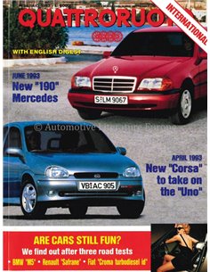 1993 QUATTRORUOTE MAGAZINE 448 ITALIAN