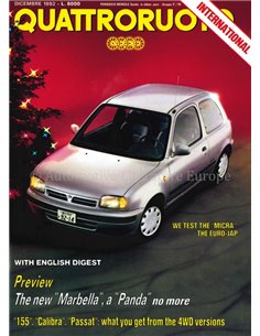 1992 QUATTRORUOTE MAGAZINE 446 ITALIAN