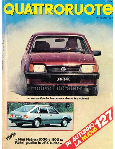 1981 QUATTRORUOTE MAGAZINE 312 ITALIAN