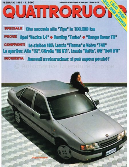 1989 QUATTRORUOTE MAGAZIN 400 ITALIENISCH