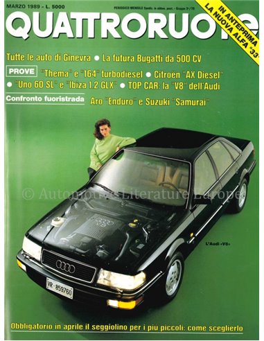 1989 QUATTRORUOTE MAGAZINE 401 ITALIAN
