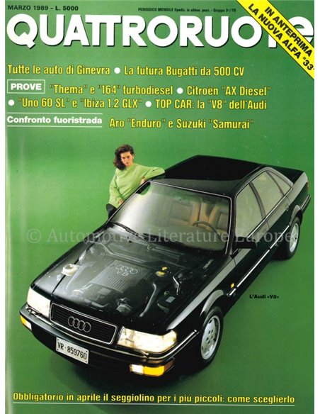 1989 QUATTRORUOTE MAGAZINE 401 ITALIAANS
