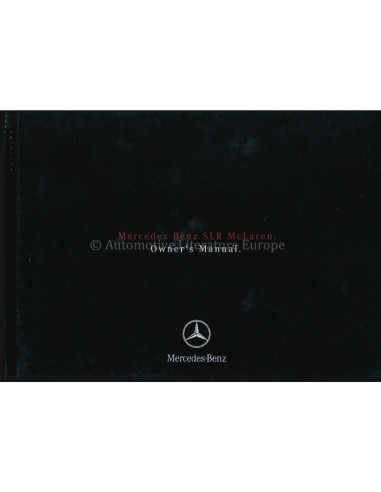 2004 MERCEDES BENZ SLR MCLAREN OWNERS MANUAL ENGLISH