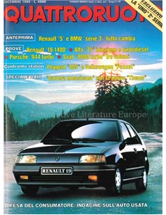 1988 QUATTRORUOTE MAGAZINE 398 ITALIAN