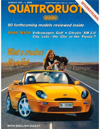 1992 QUATTRORUOTE MAGAZIN 435 ITALIENISCH