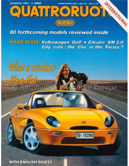 1992 QUATTRORUOTE MAGAZIN 435 ITALIENISCH