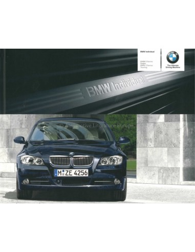 2006 BMW 3ER LIMOUSINE / TOURING INDIVIDUAL HARDCOVER PROSPEKT ENGLISCH