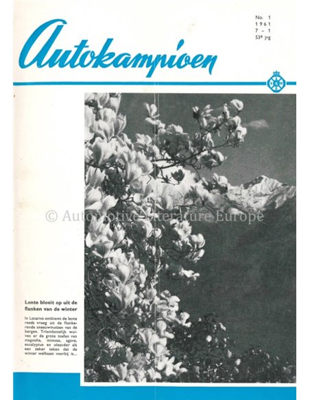 1961 AUTOKAMPIOEN MAGAZINE 1 NEDERLANDS
