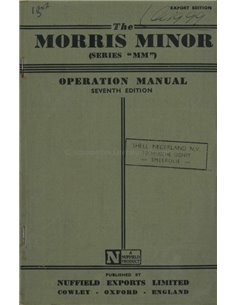 1952 MORRIS MINOR OWNERS MANUAL ENGLISH